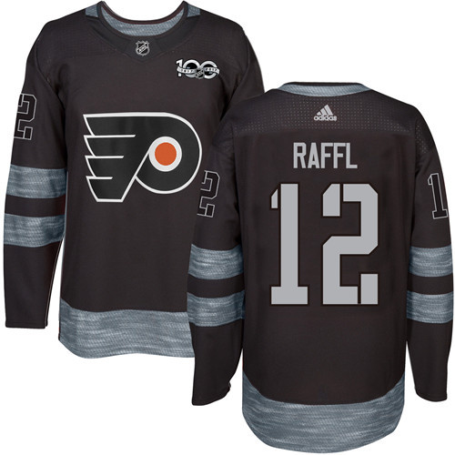 Adidas Flyers #12 Michael Raffl Black 1917-100th Anniversary Stitched NHL Jersey